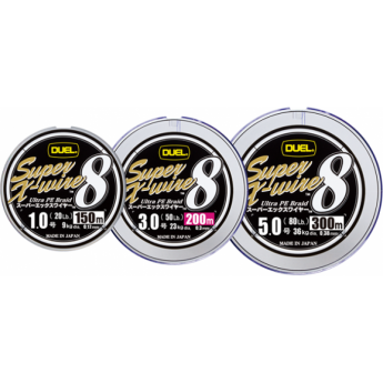 Плетеный шнур YO-ZURI DUEL PE SUPER X-WIRE 8 300m #1.0 5COLOR 9.0Kg (0.17mm)