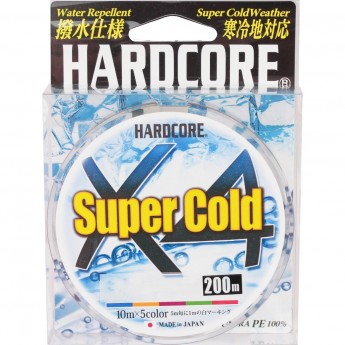 Шнур YO-ZURI PE HARDCORE X4 DUEL SUPER COLDPE 0.4 3.6кг 200м 5 COLOR