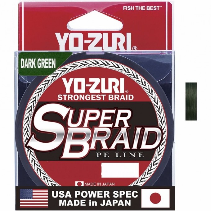 Шнур YO-ZURI PE SUPERBRAID DARK GREEN 150yds 15lbs 0,19мм R1257-DG Шнур YO-ZURI PE SUPERBRAID DARK GREEN 150yds 15lbs 0,19мм R1257-DG